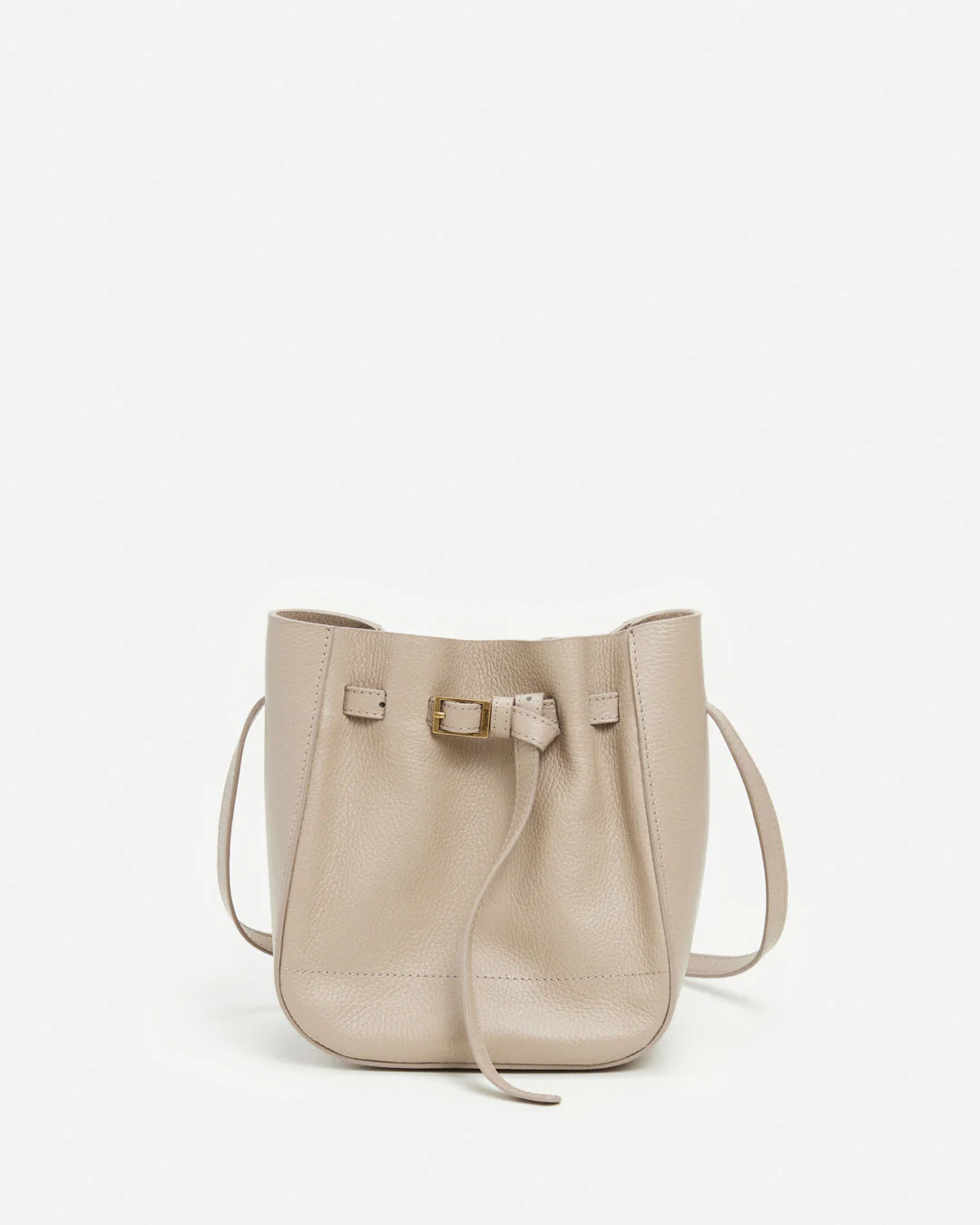 Bo Mini Bucket Leather Taupe - Image 7