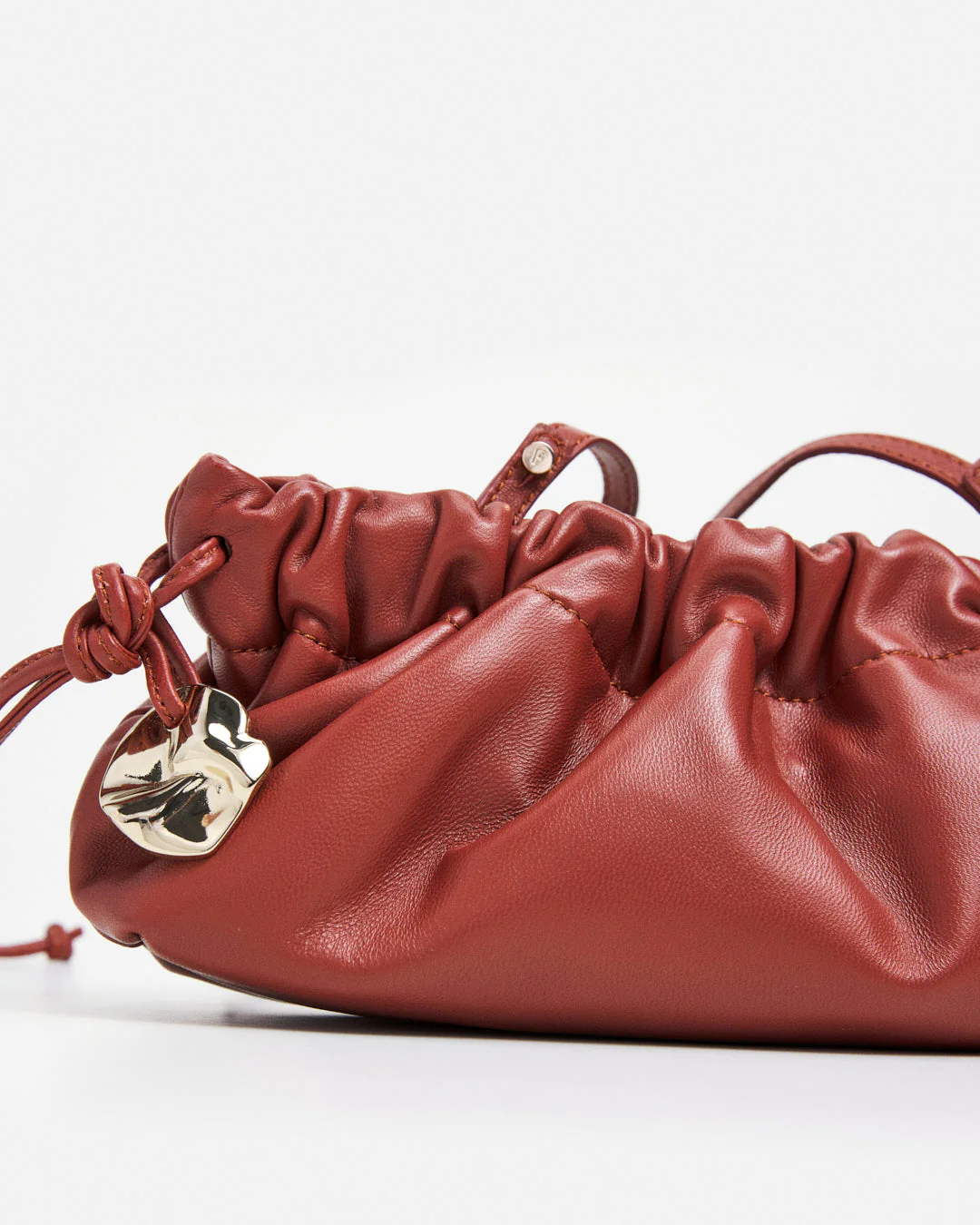 Cissi Clutch Bag Leather Brick Red - Image 3