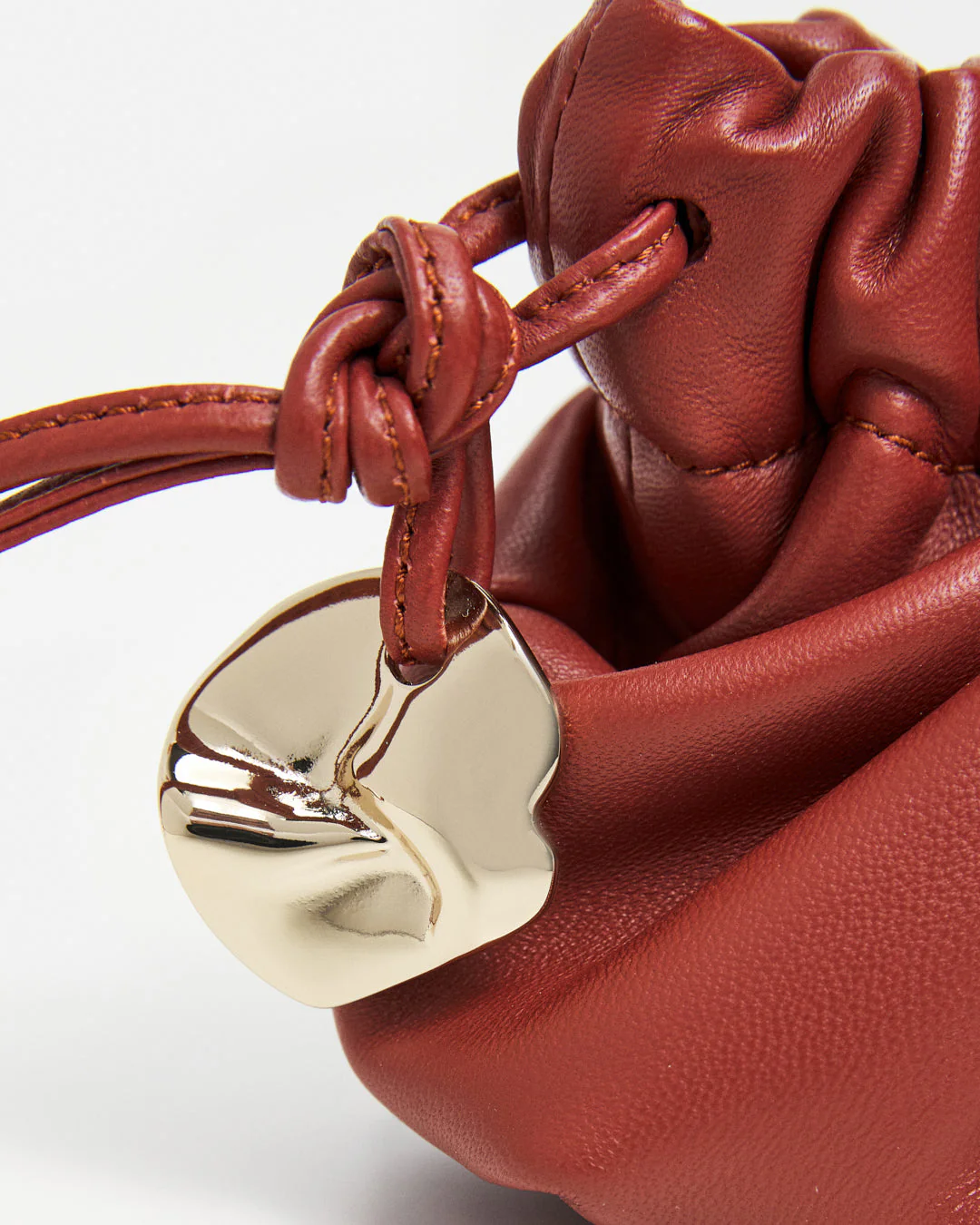Cissi Clutch Bag Leather Brick Red - Image 4