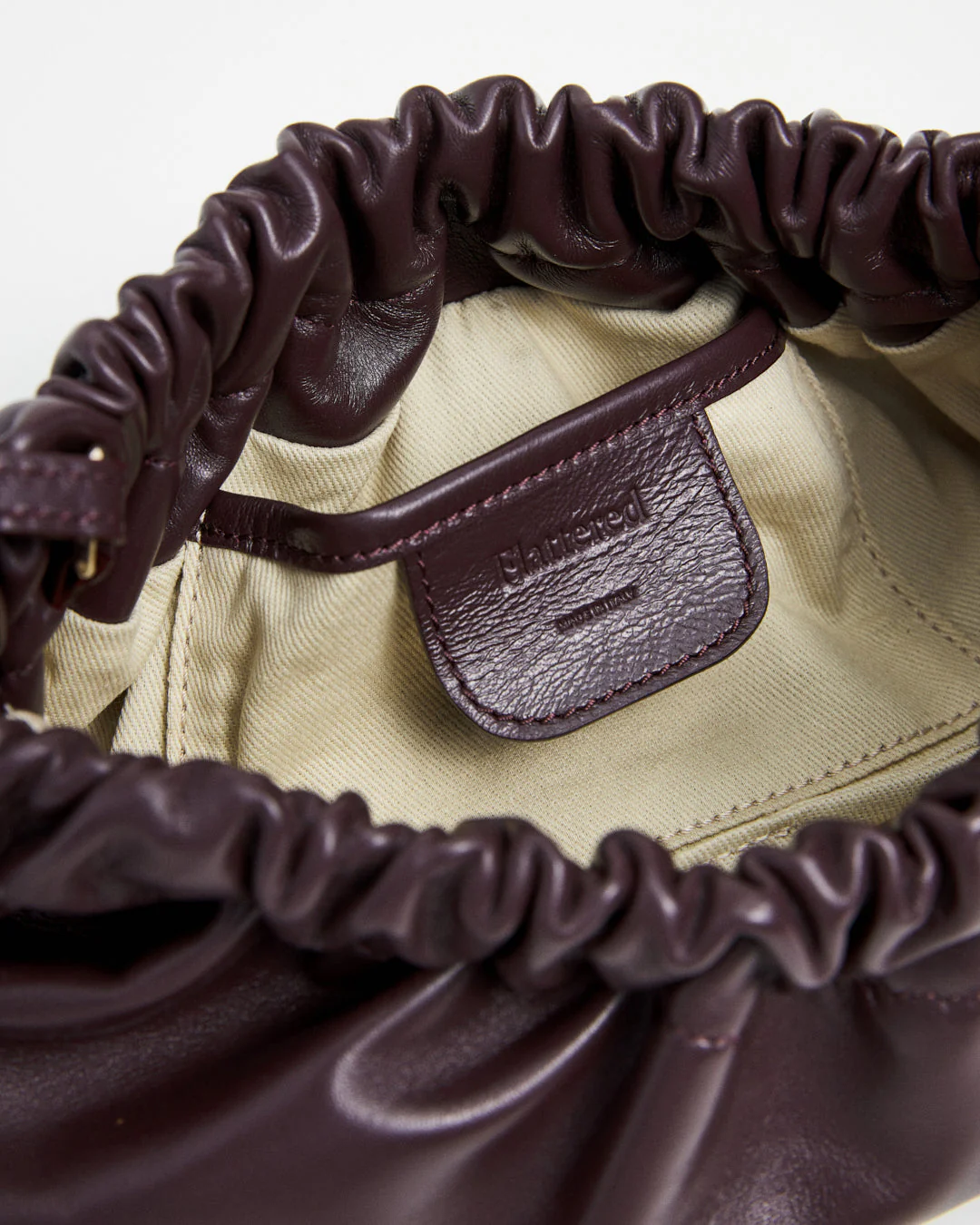 Cissi Clutch Bag Leather Burgundy - Image 5