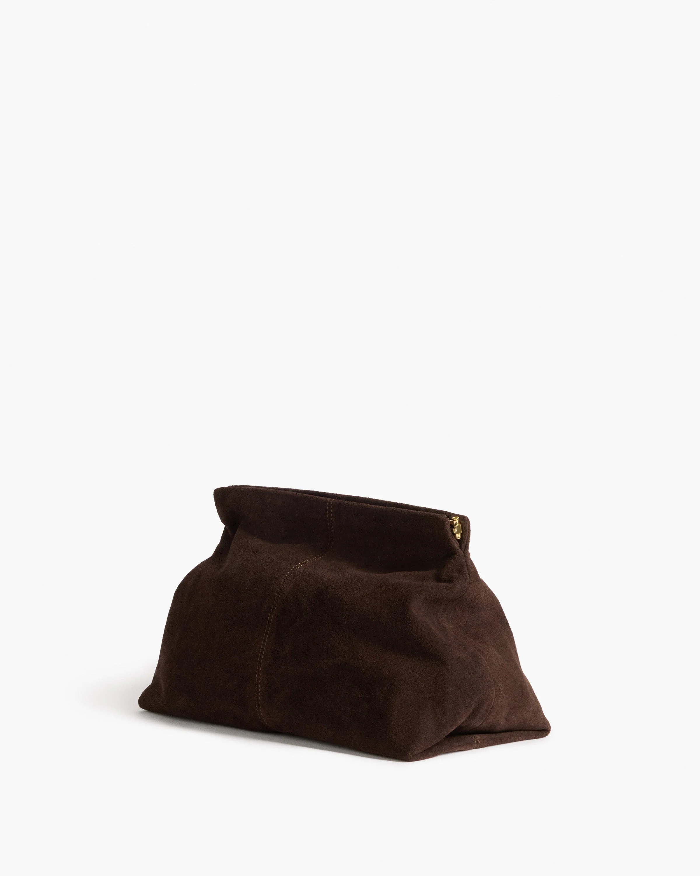 Clay Clutch Suede Chocolate - Image 3