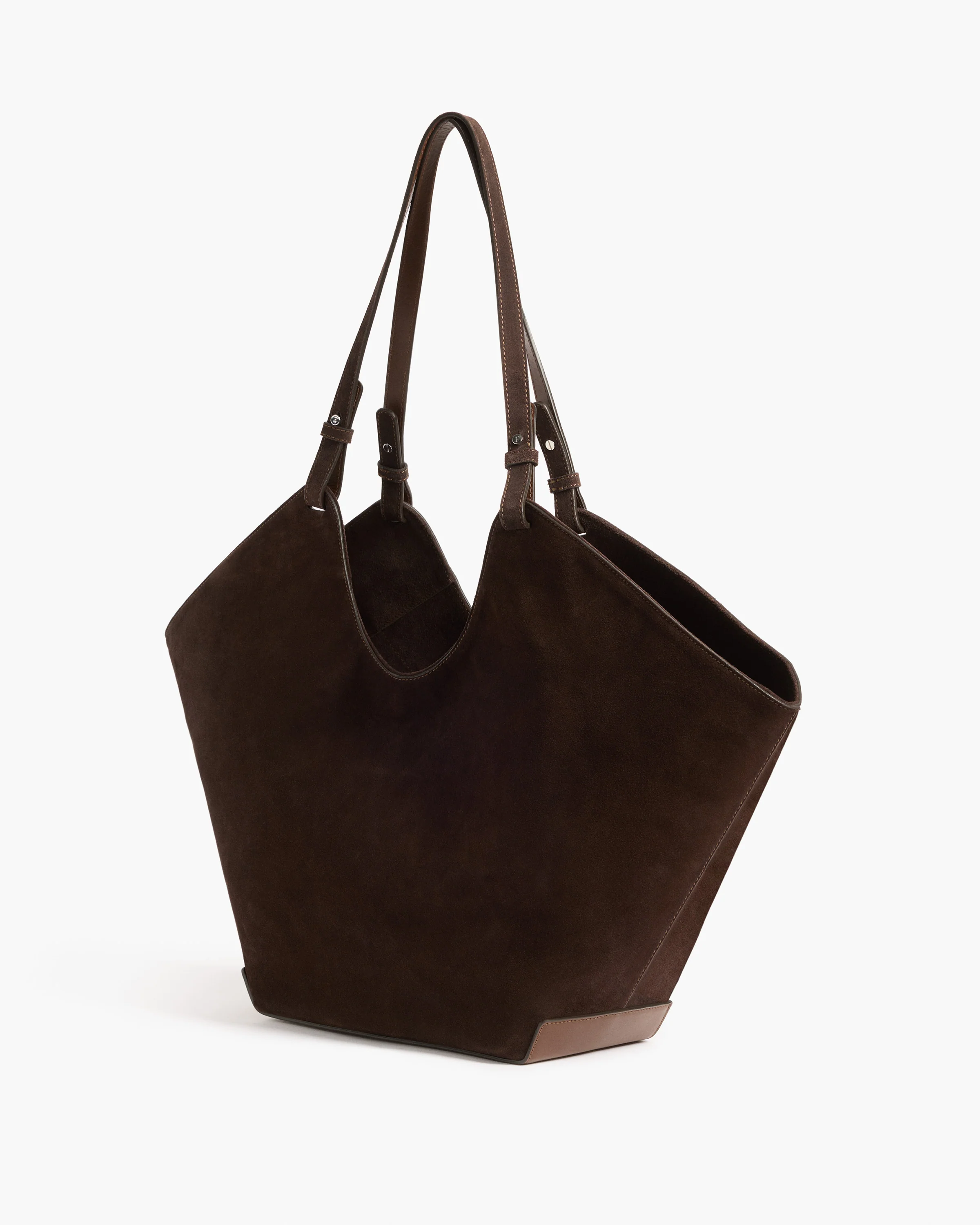 Dahlia Tote Bag Suede Chocolate - Image 3