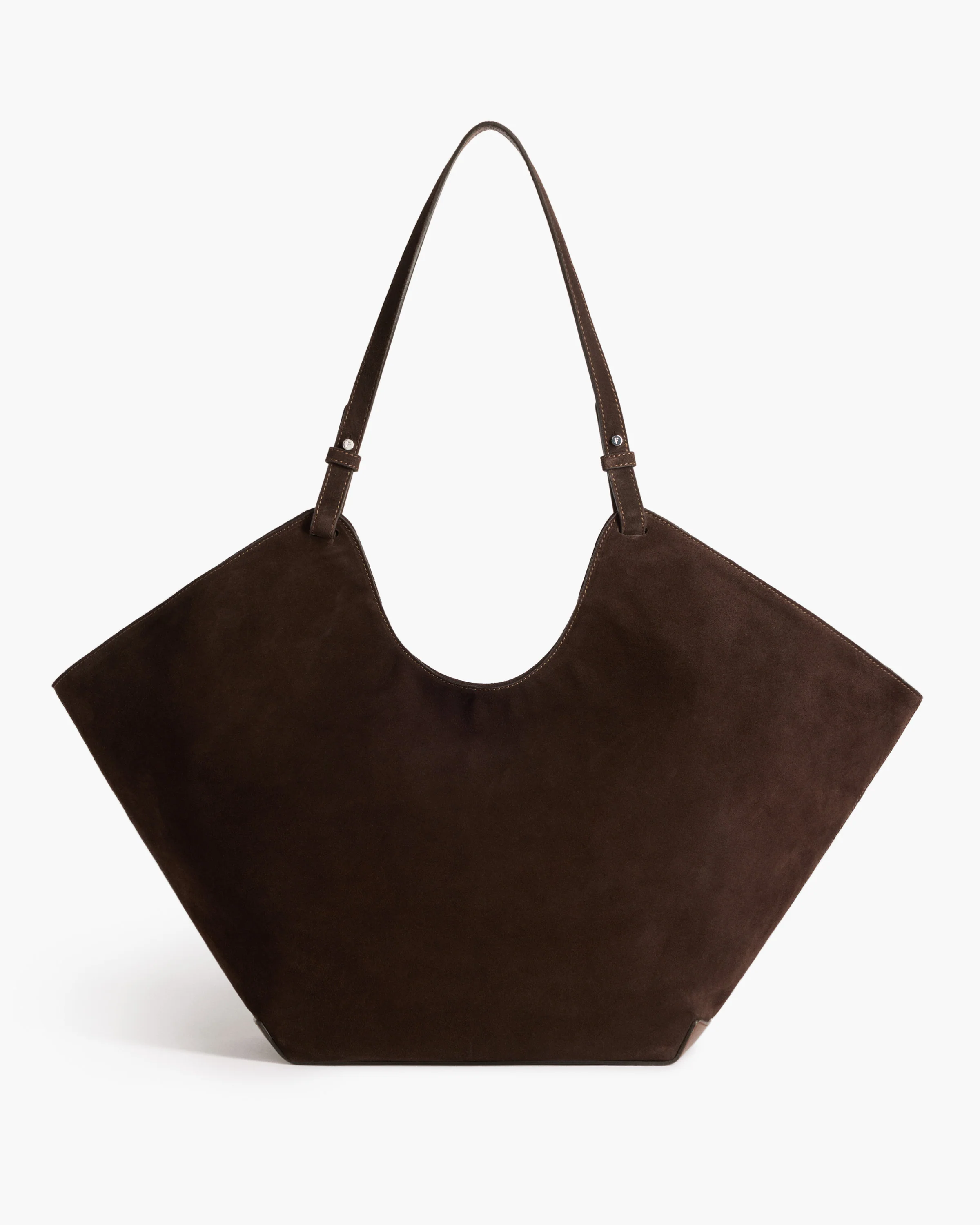 Dahlia Tote Bag Suede Chocolate - Image 8