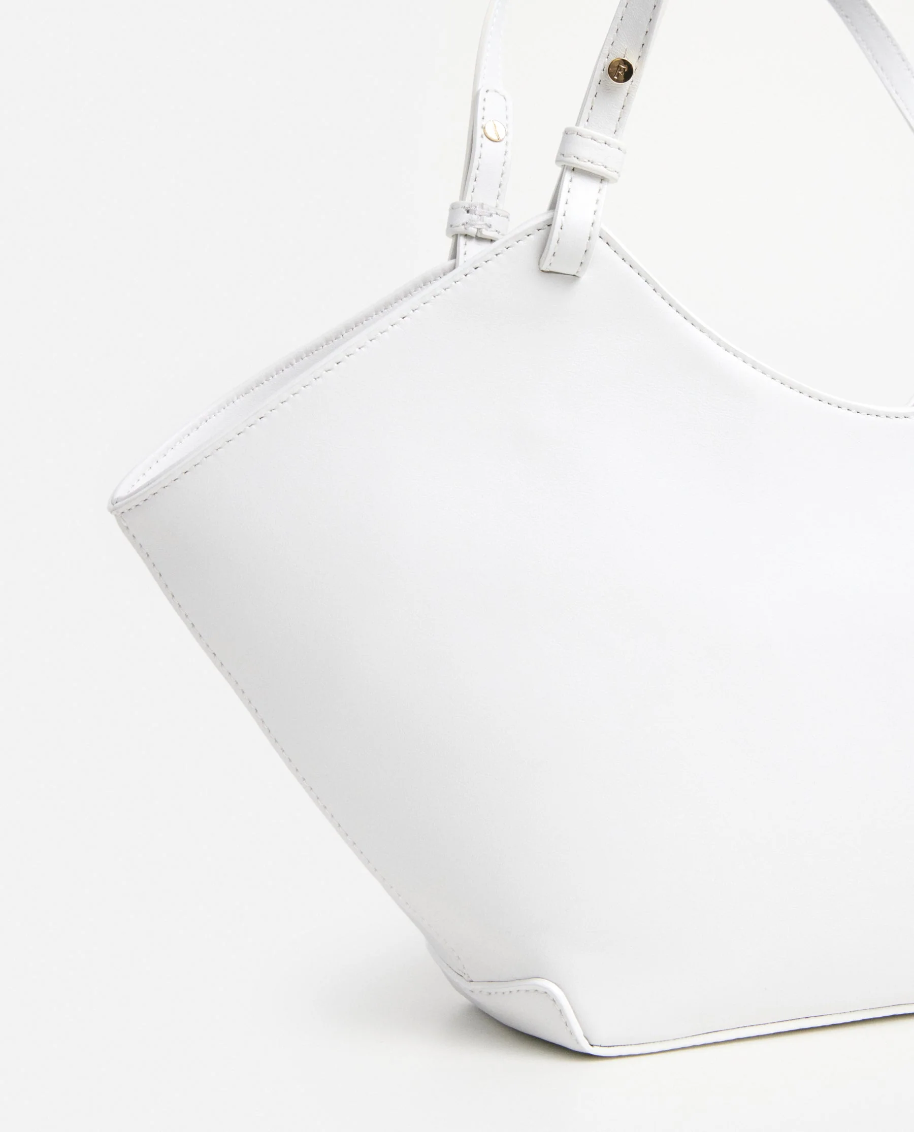Dilba Mini Tote Bag Leather White - Image 5