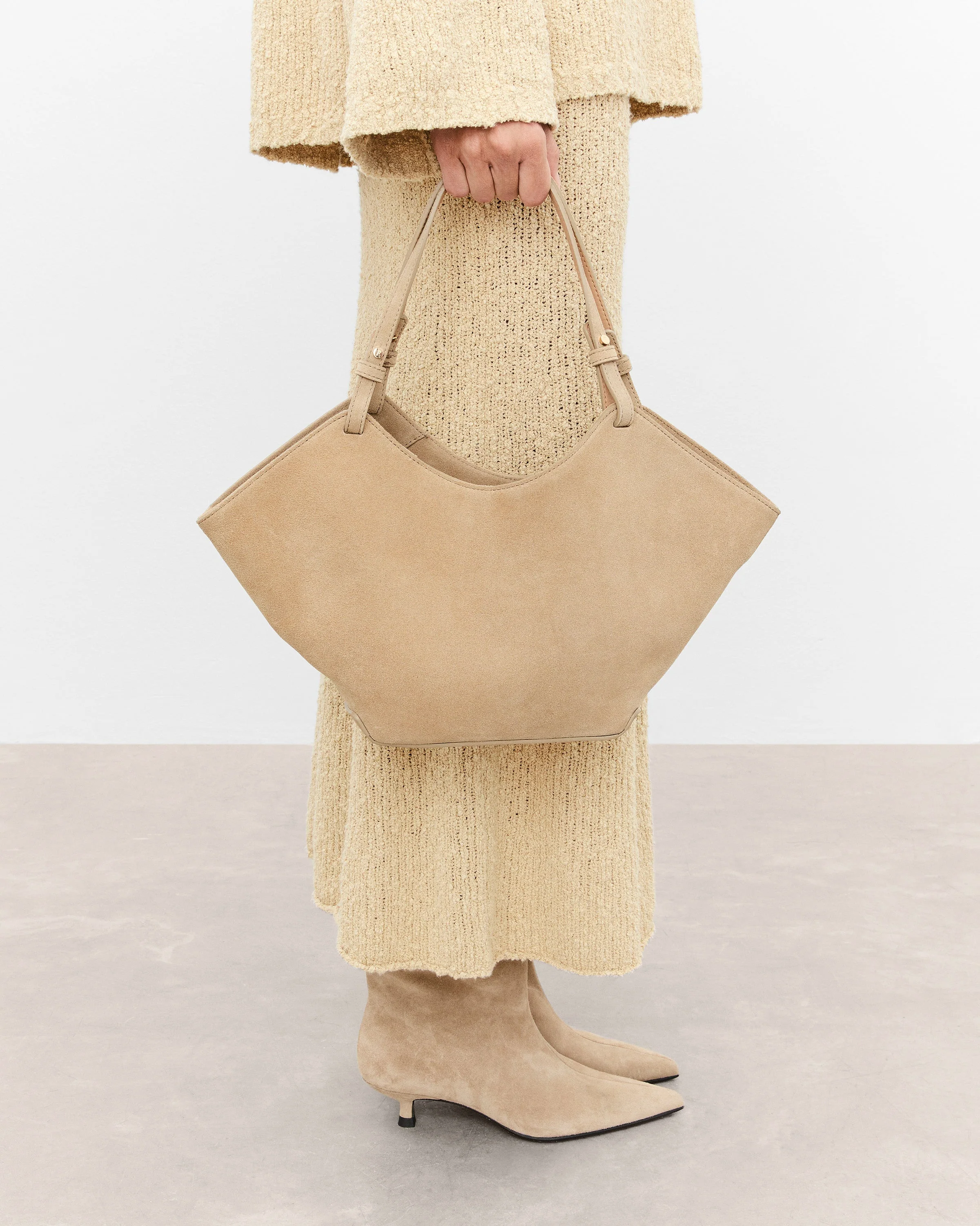 Dilba Mini Tote Bag Suede Sand - Image 3