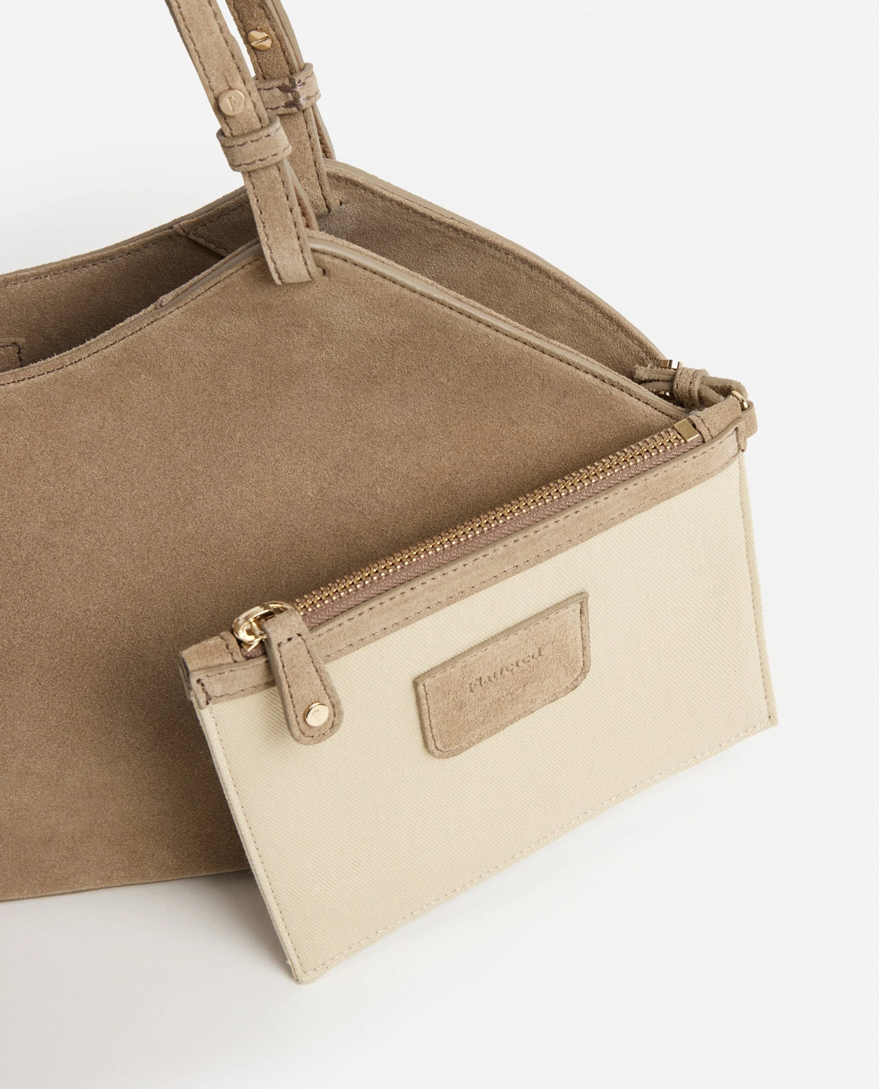 Dilba Mini Tote Bag Suede Sand - Image 5