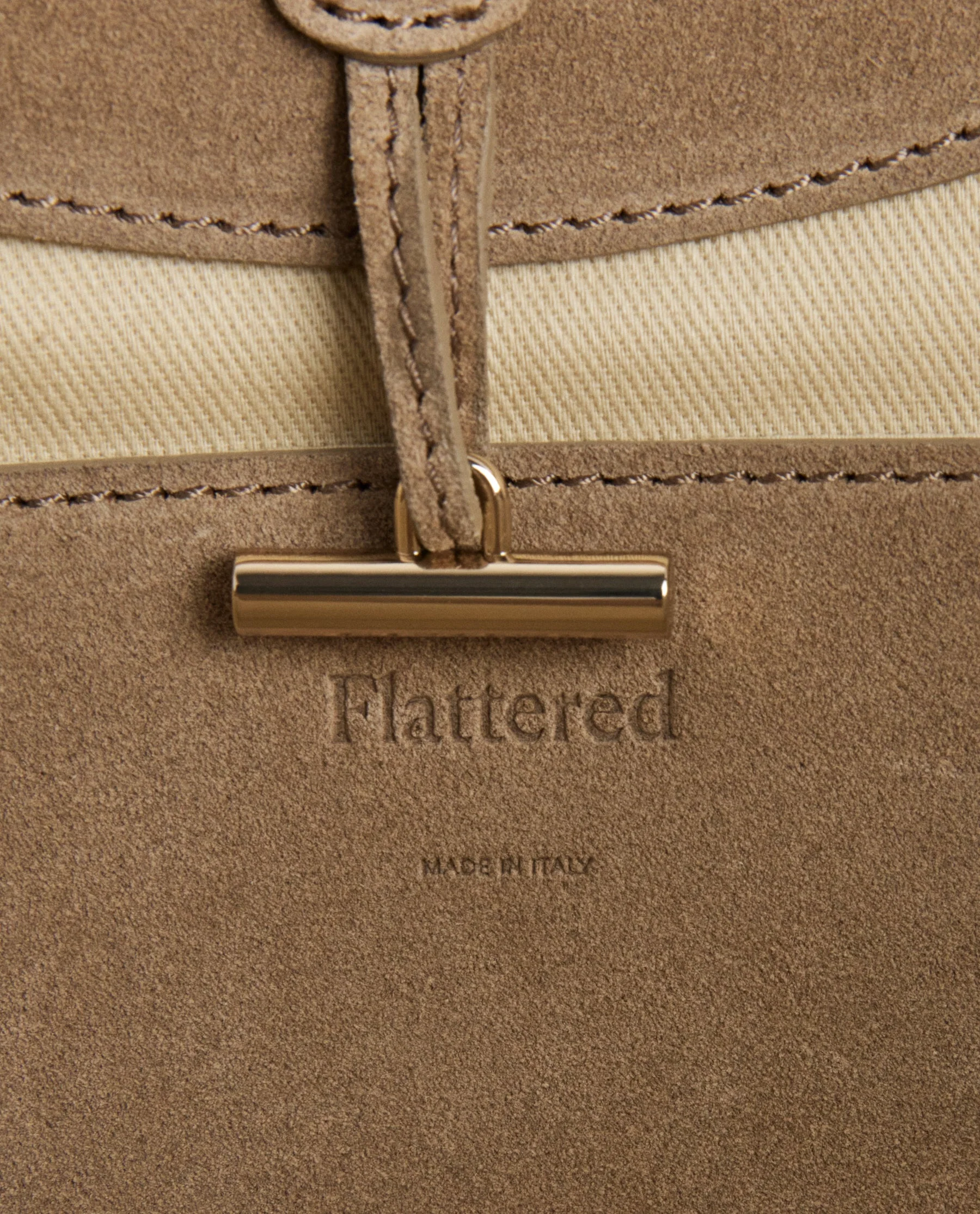 Dilba Mini Tote Bag Suede Sand - Image 8