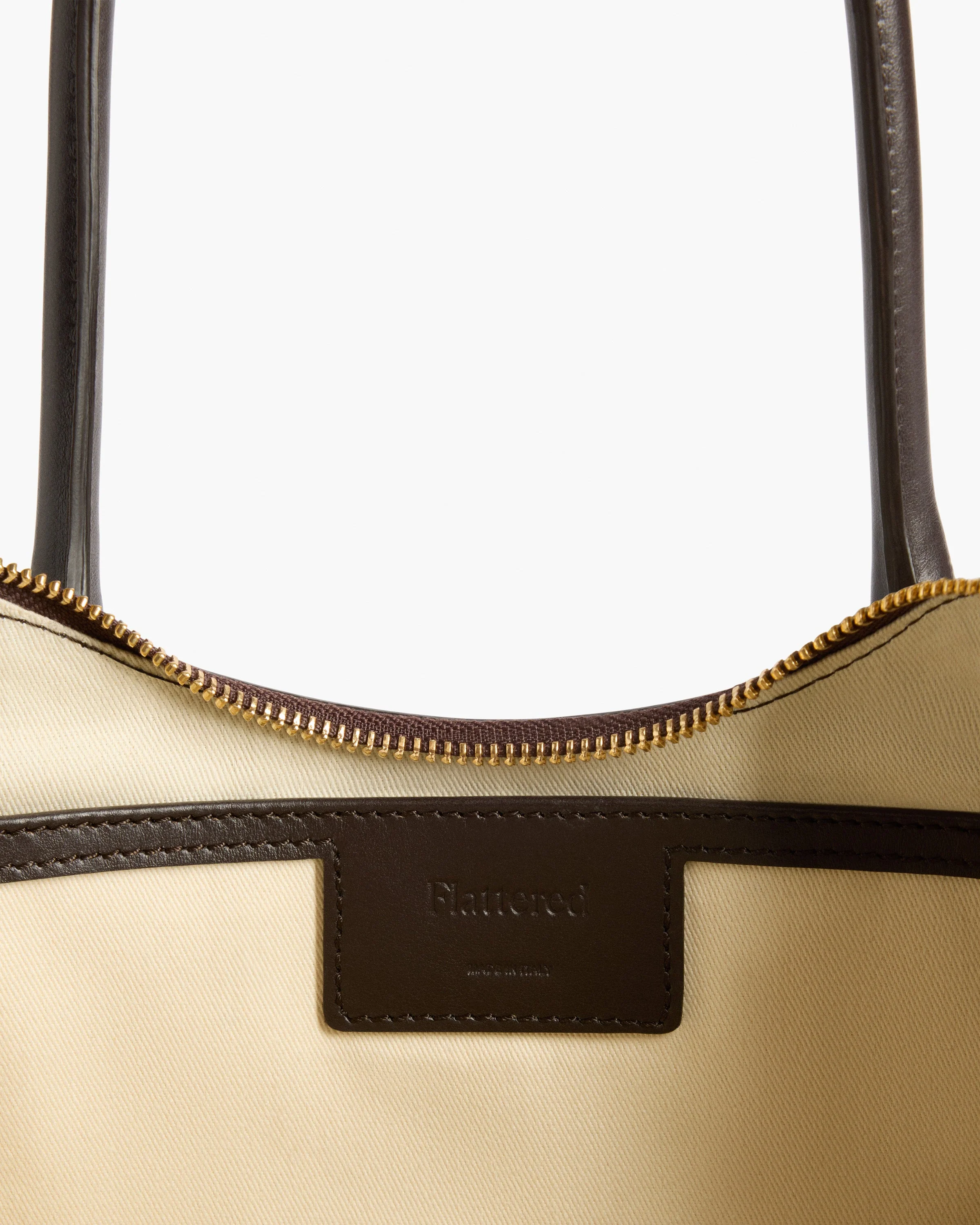 Gaia Ornament Shoulder Bag Leather Chocolate - Image 5