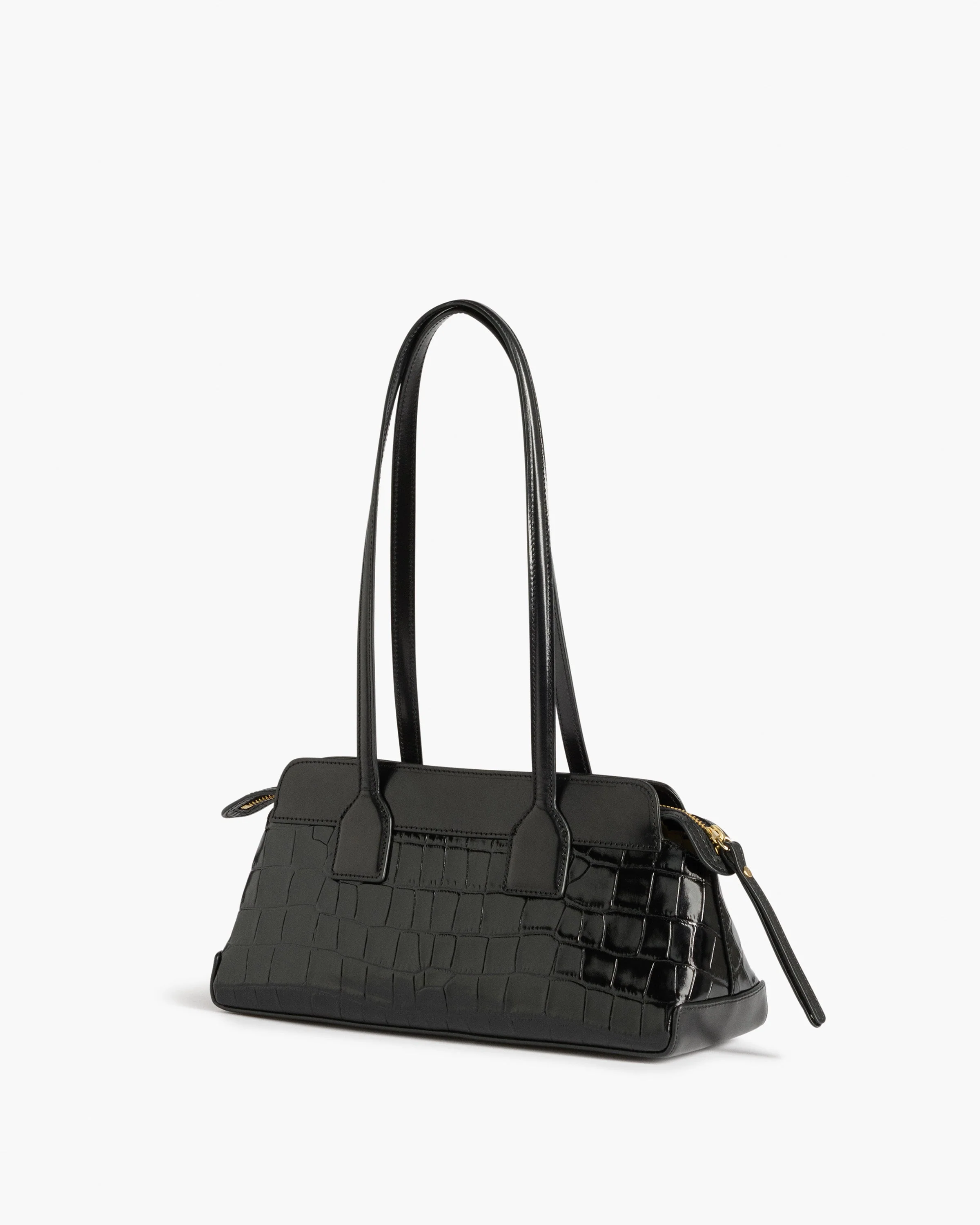 Greta Shoulder bag Leather Croco Black - Image 3