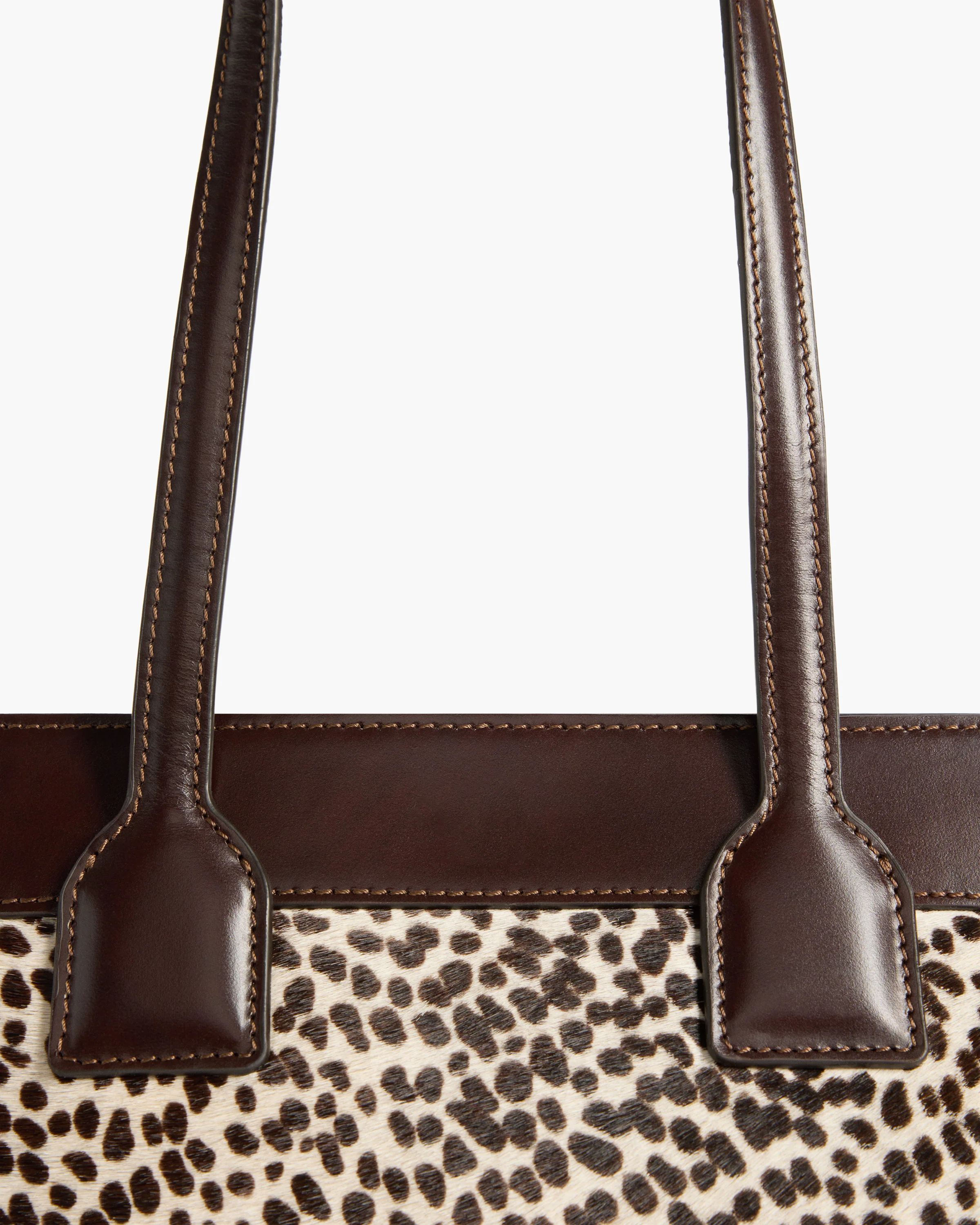 Greta Shoulder bag Leather Hair Chocolate Dot - Image 4