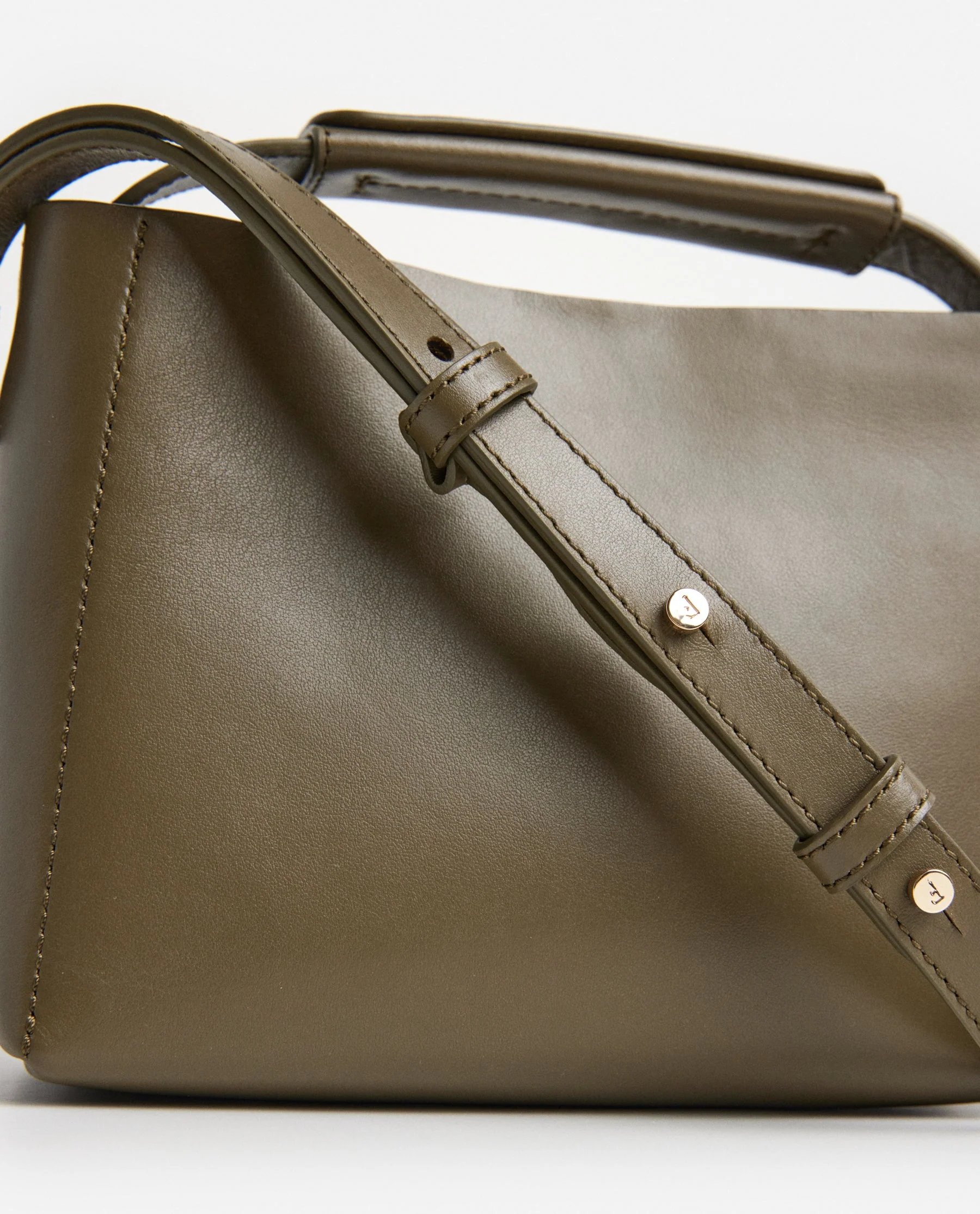 Hedda Mini Handbag Leather Olive - Image 3