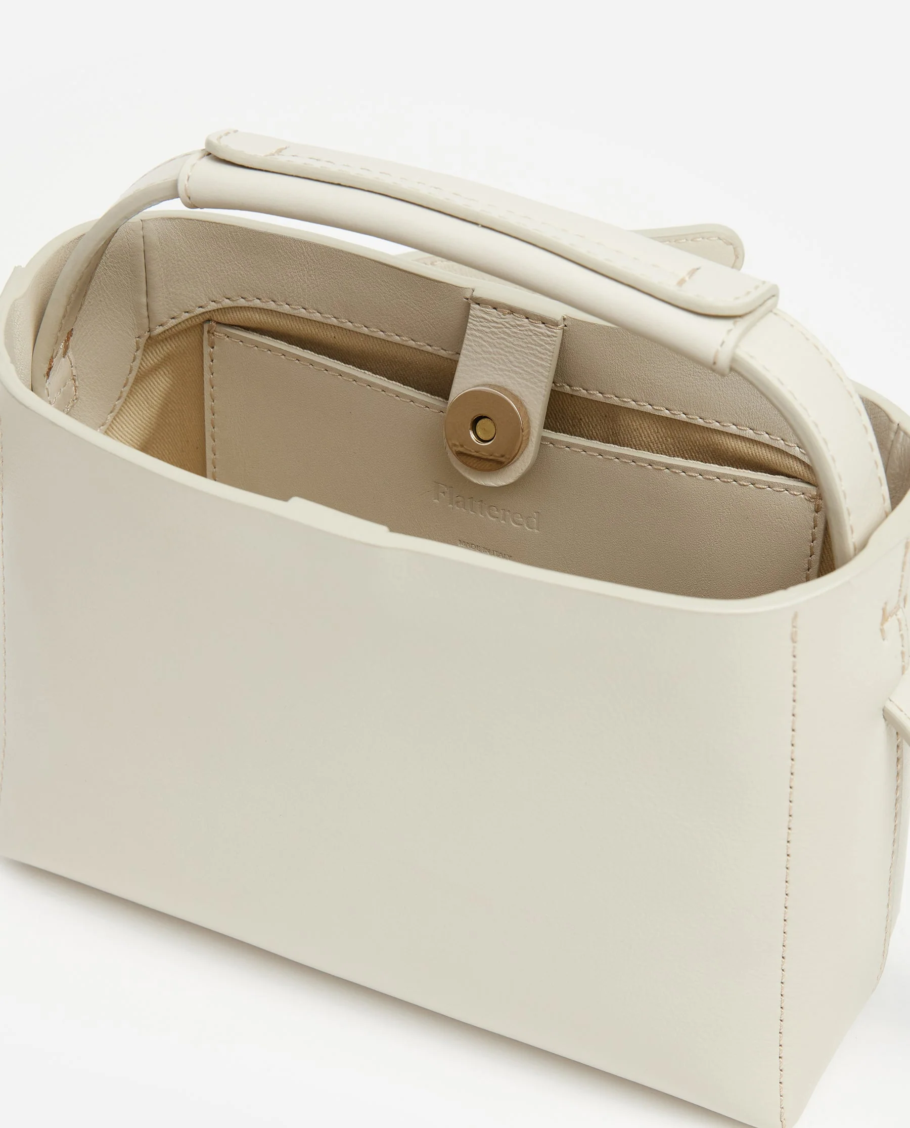Hedda Mini Handbag Leather Vanilla - Image 4