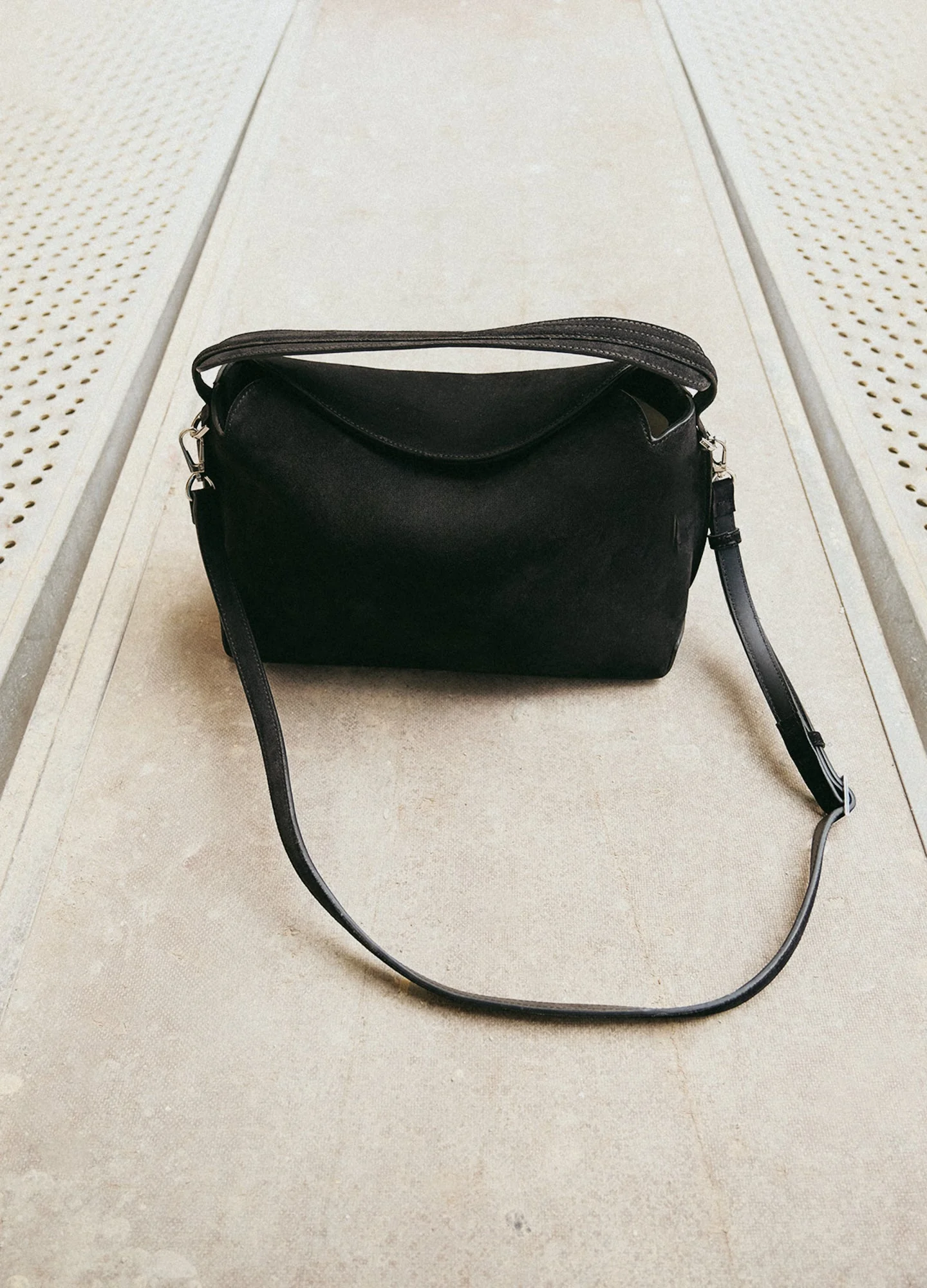 Helia Handbag Suede Black - Image 7