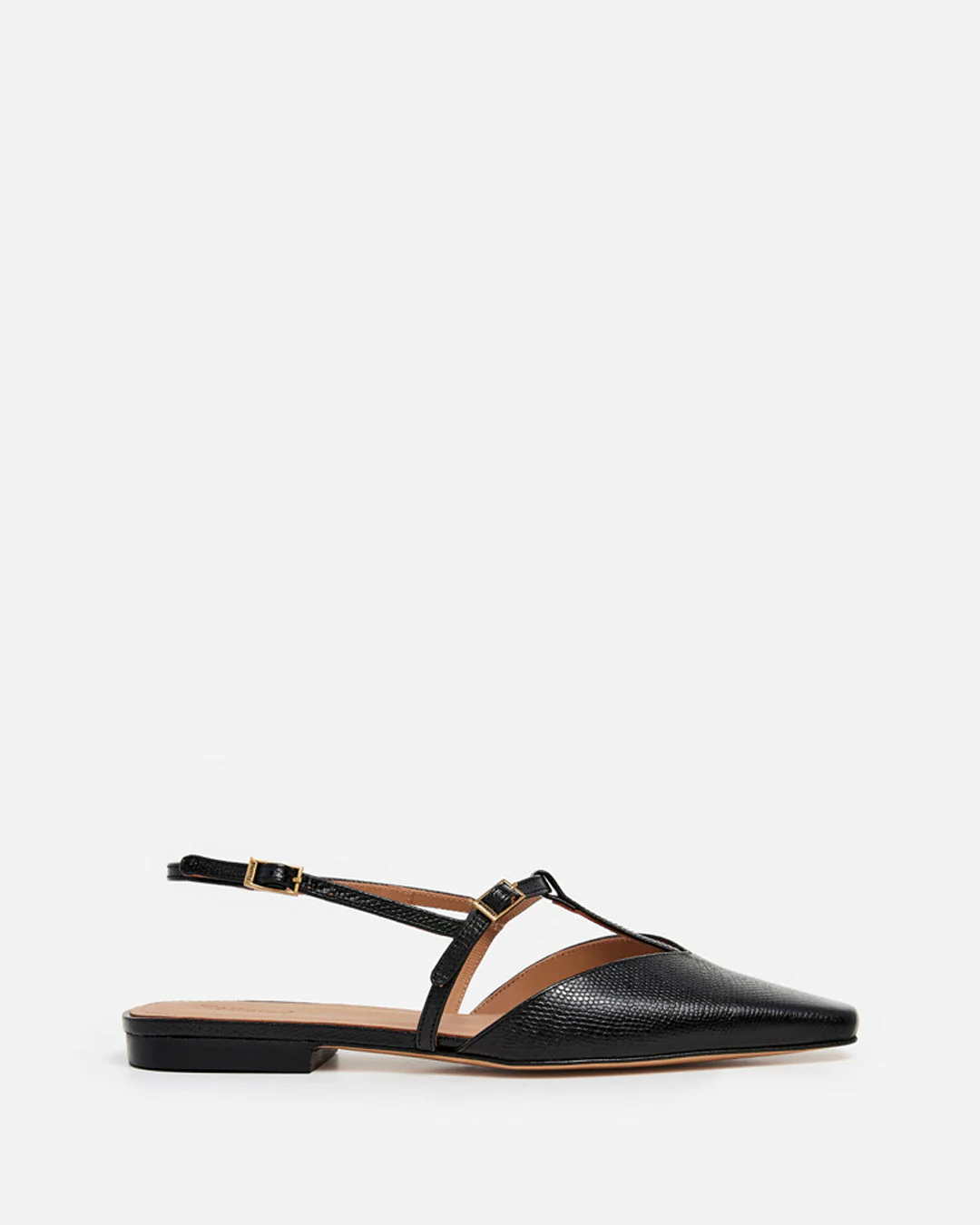Josefin Lizzard Leather Black - Image 2