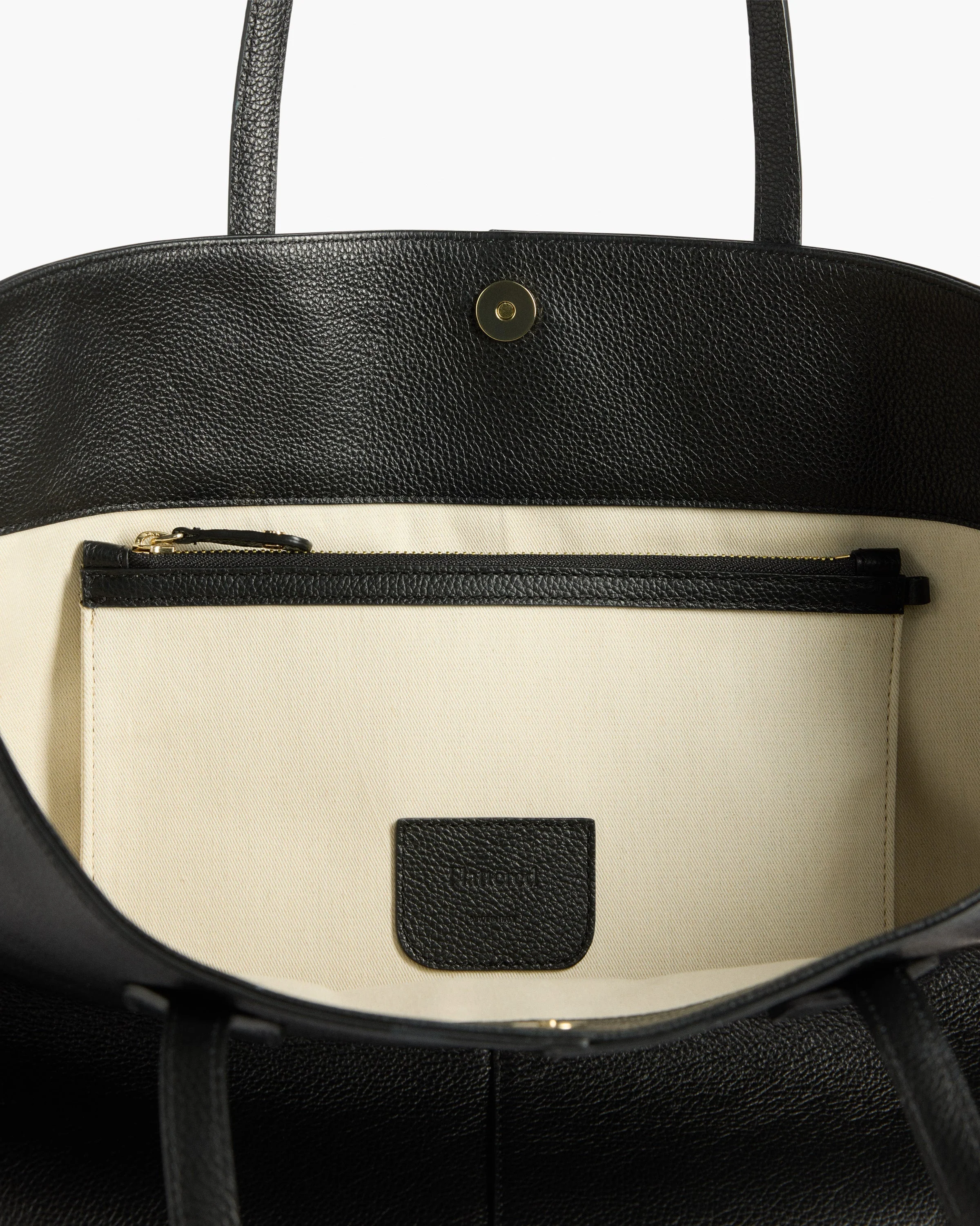 Lesley Tote Bag Grained Leather Black - Image 5