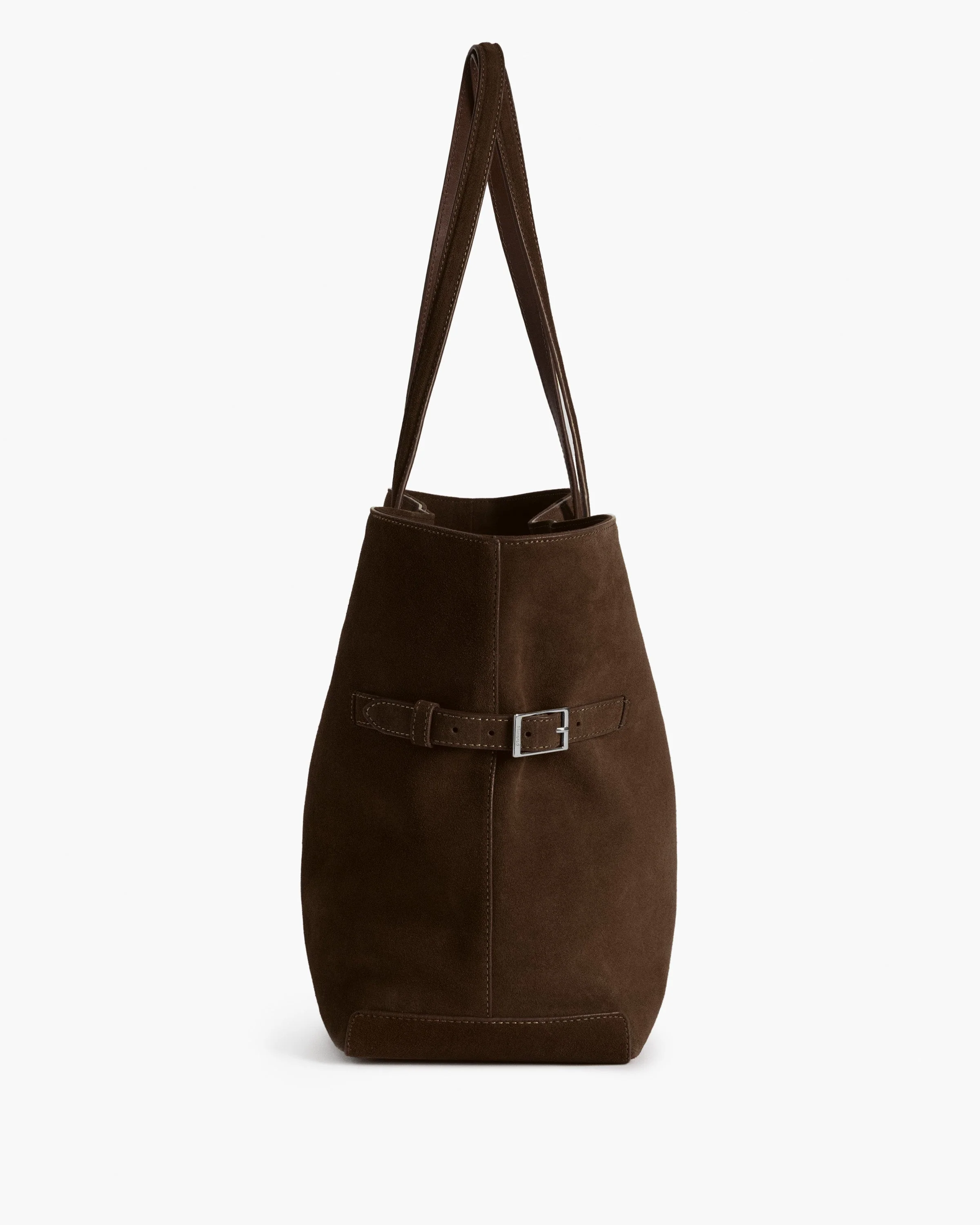 Lesley Tote Bag Suede Chocolate - Image 6