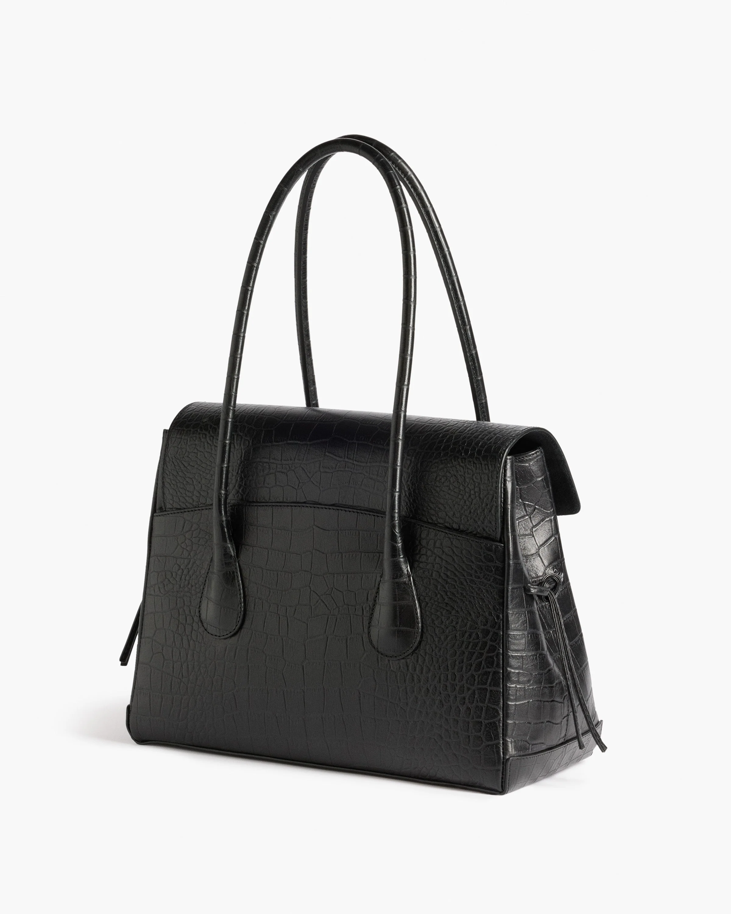 Lydia Tote Bag Leather Black Croco - Image 3