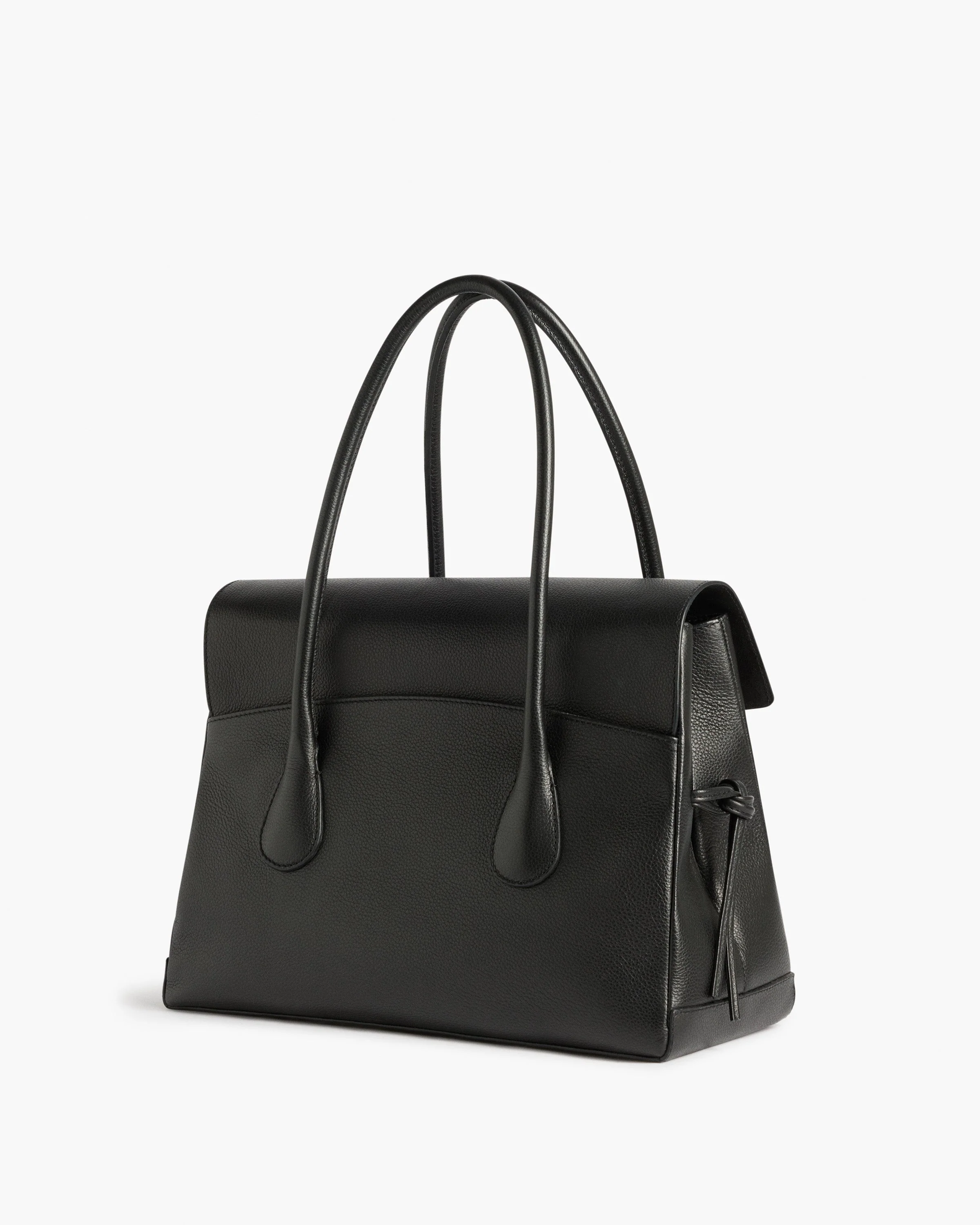 Lydia Tote Bag Grained Leather Black - Image 3