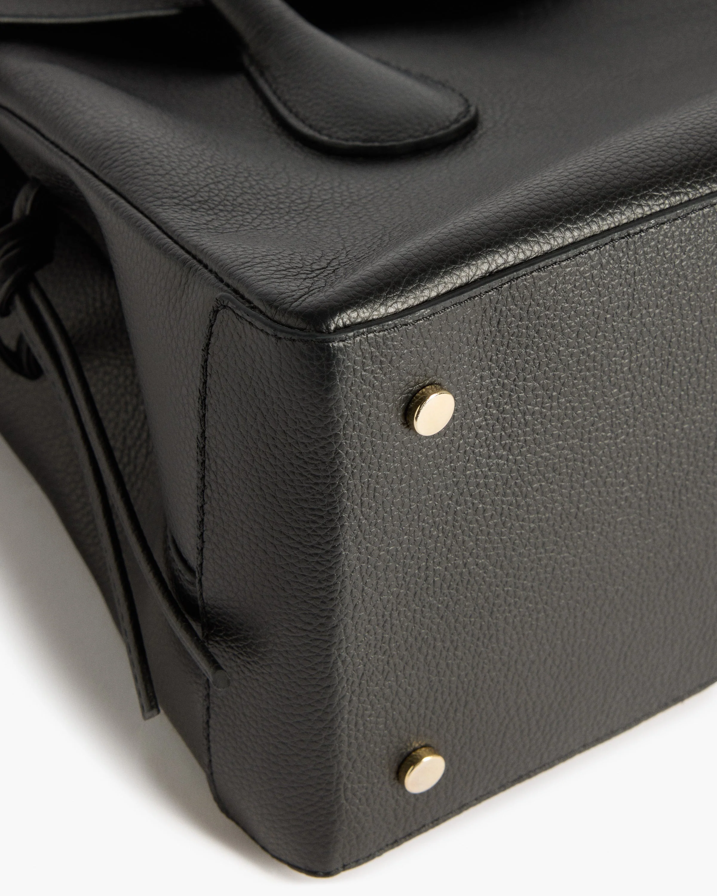 Lydia Tote Bag Grained Leather Black - Image 8