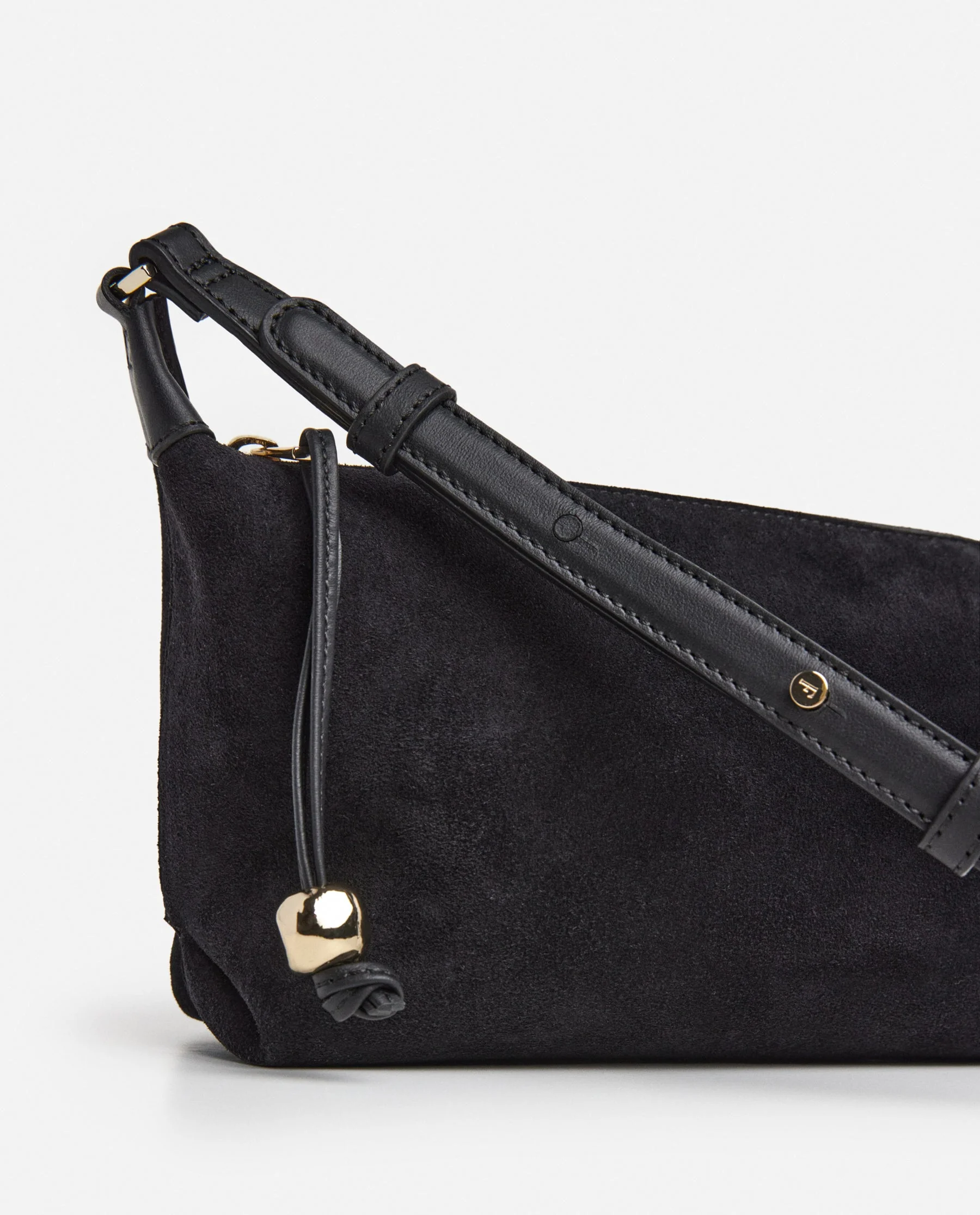 Ru Crossbody Bag Suede Black - Image 8