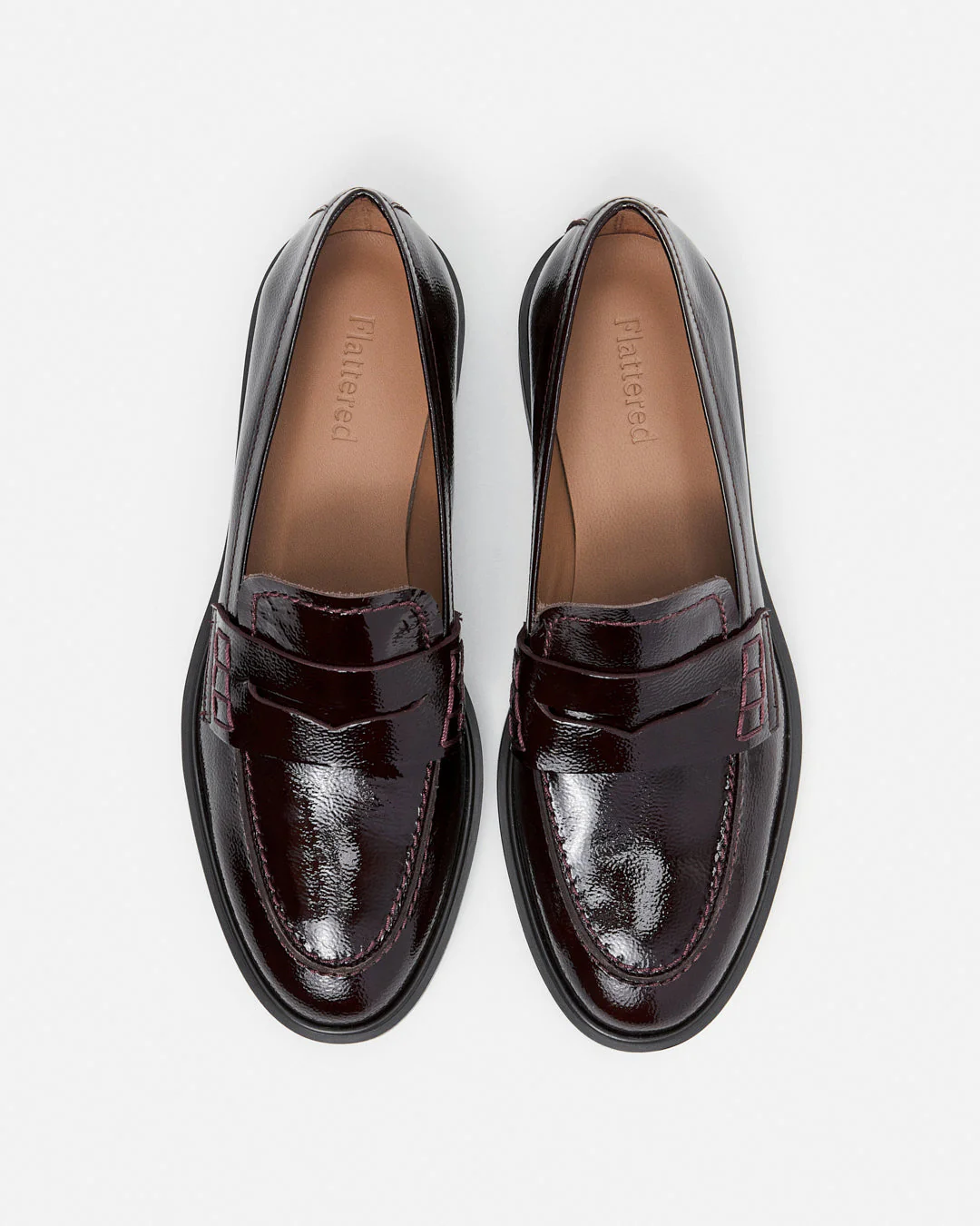 Sara Leather Patent Burgundy - Image 4